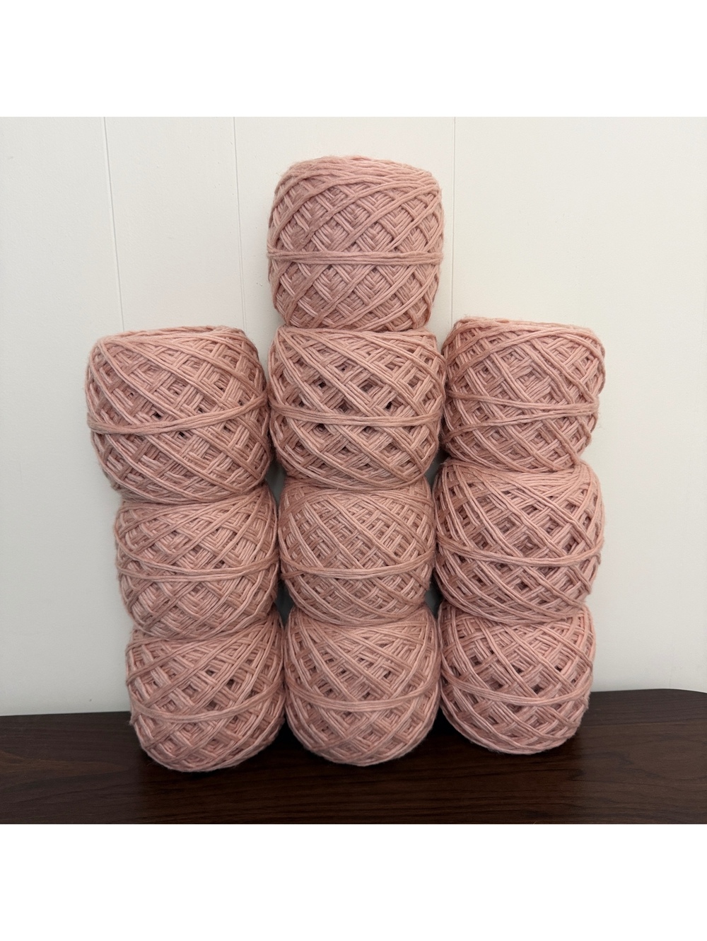 Reclaimed Acrylic Yarn Worsted/4 2,976 Yds Rose Peach 1,378g (10 Cakes)